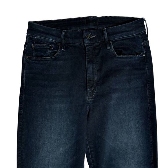 MOTHER Denim High Waisted Looker Ankle Fray Size 27 Wash: Last Call Black - Picture 5 of 11